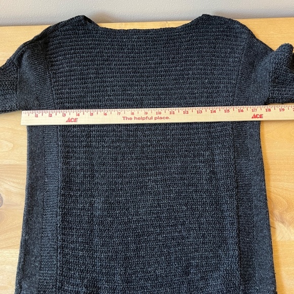 THEORY SWEATER S 100% CASHMERE SCOOP NECK RIBBED CLASSIC COZY CHIC PREPPY GRAY - Picture 8 of 12